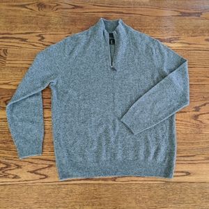 NWOT Tahari 100% Cashmere Men's Half-Zip Sweater